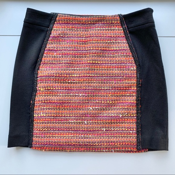 Rachel Roy Mini Skirt Blk/Multicolour Tweed sz 2 - Picture 1 of 4
